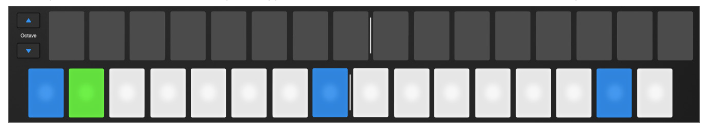 Scaleモード有効時のパッド表示